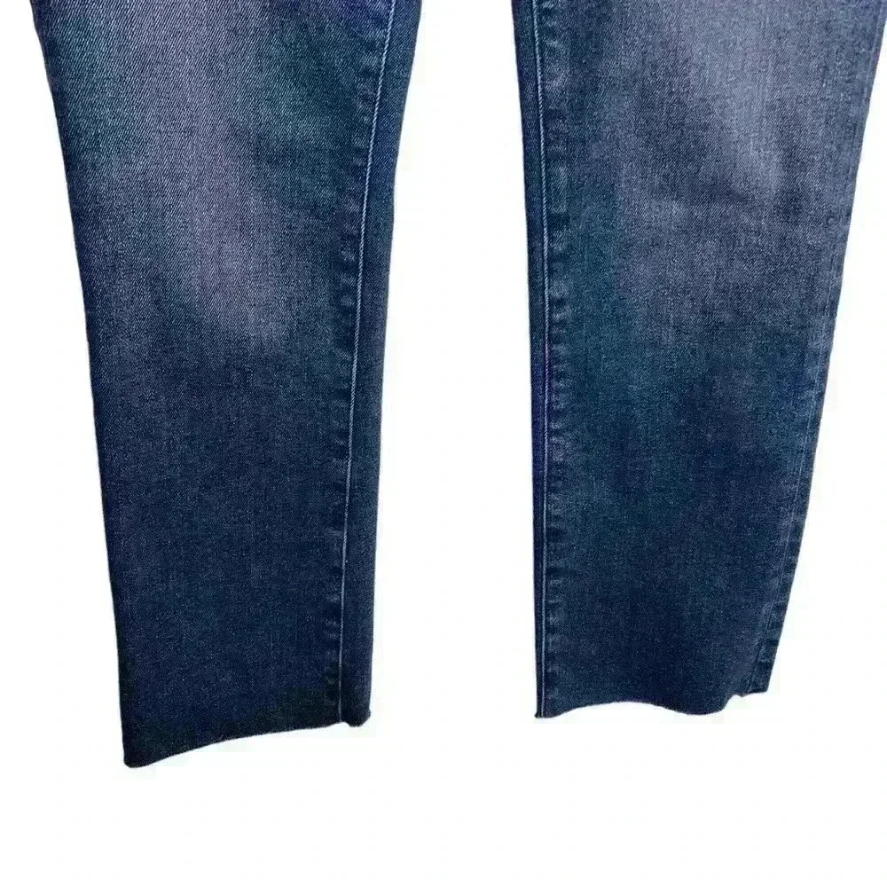 GOOD American Good Straight Legs Raw Hem High Waist Jeans Size 4/27 - Picture 5 of 10